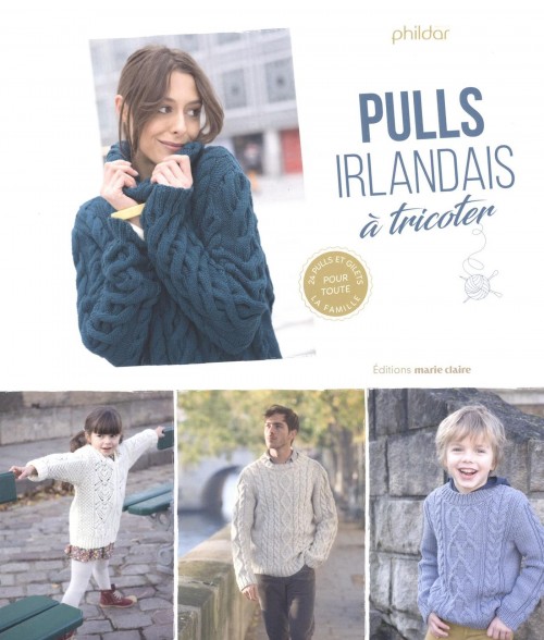 Image de PHILDAR Pulls irlandais à tricoter : 24 pulls et gilets pour toute la famille