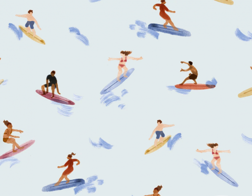 Image de Surf fond bleu - Microfibre imprim&eacute; (Boardshort) OEKO-TEX