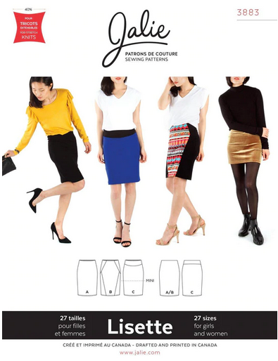Image de Patron Jalie 3883 Lisette - Jupe crayon &agrave; enfiler