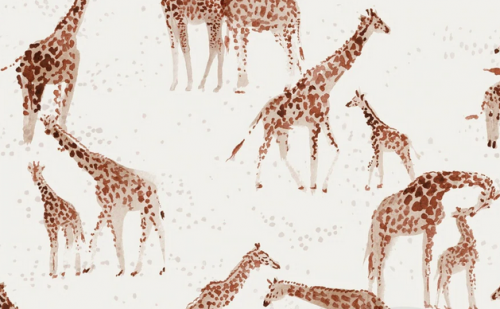 Image de Girafes - Jersey imprim&eacute; OEKO-TEX