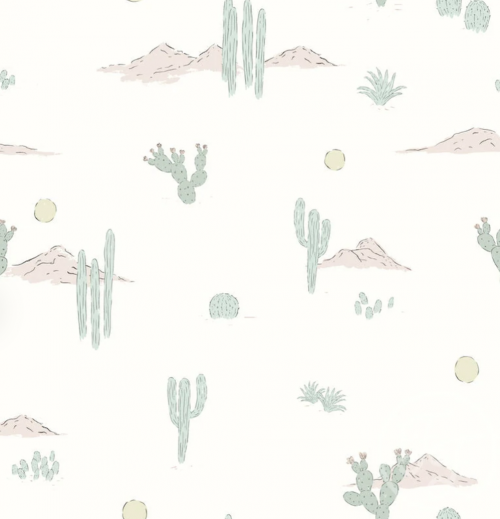 Image de D&eacute;sert de Cactus  - Jersey imprim&eacute; OEKO-TEX