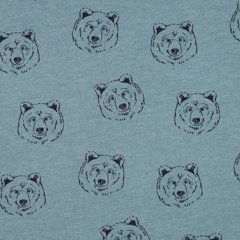 Image de Ouat&eacute; m&eacute;lang&eacute; Ours bleu fum&eacute;e OEKO-TEX