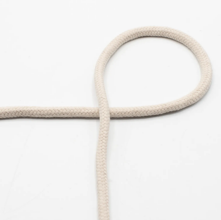 Image de Cordon en coton tissé 8 mm - Sable