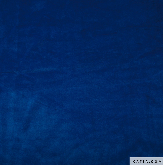 Image de Velours de Katia Fabrics - Bleu nuit 1/2 m