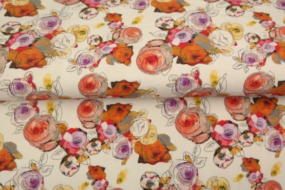 Image de Passion de roses - Jersey 1/2 m