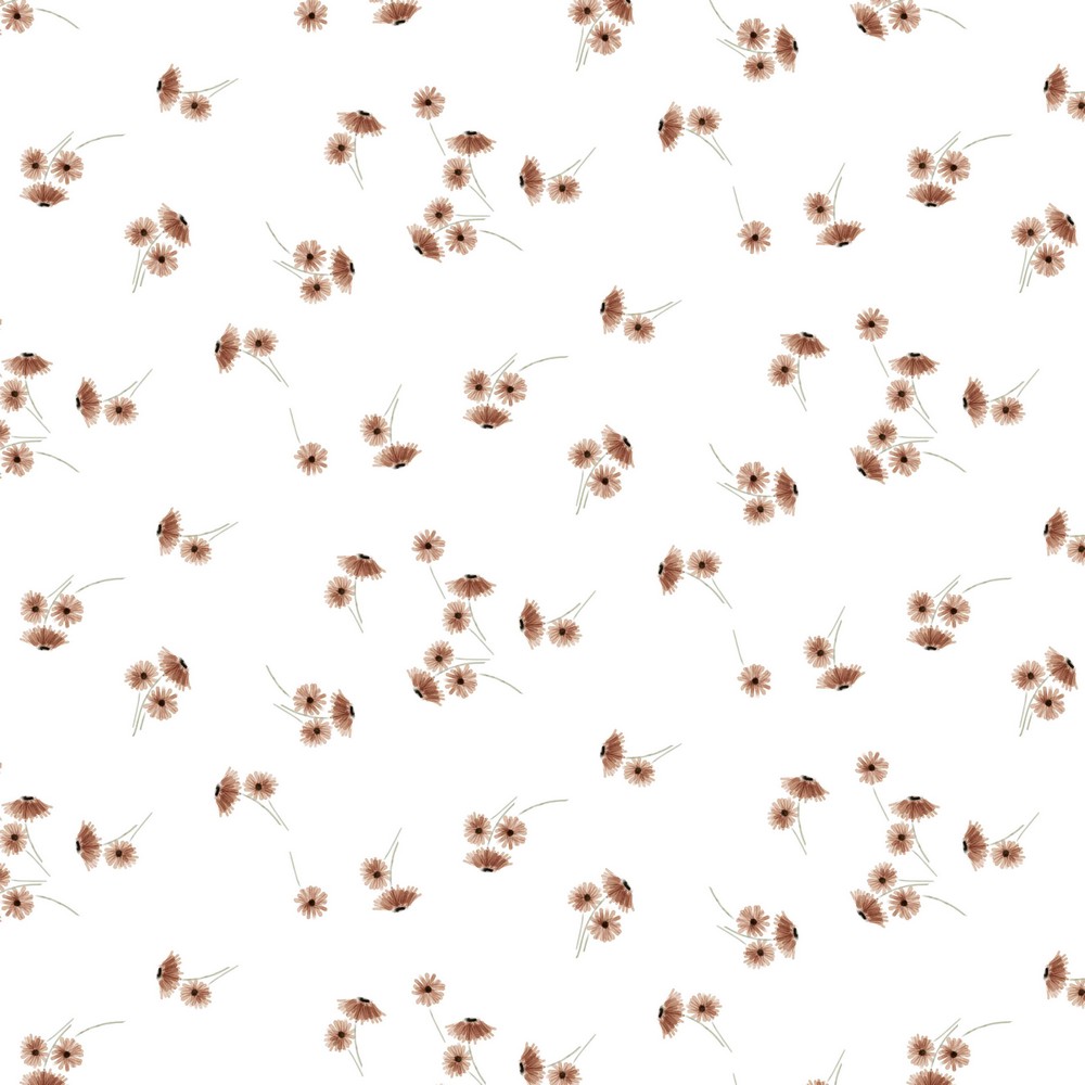 Image de Marguerite &agrave; l'aquarelle - Jersey organique 1/2 m