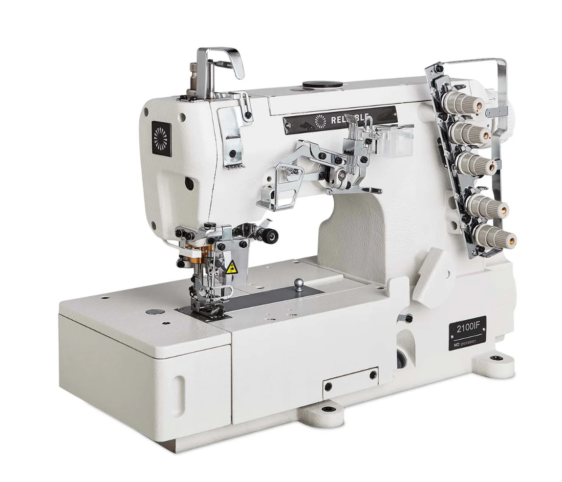 Image de RELIABLE 2100IF Machine à coudre Industrielle Recouvreuse (Coverstitch) à base plate avec entraînement direct