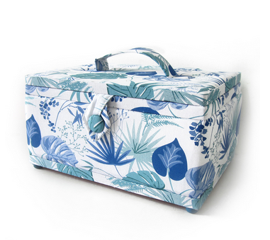 Image de VIVACE Panier à couture moyen - Feuille bleue -