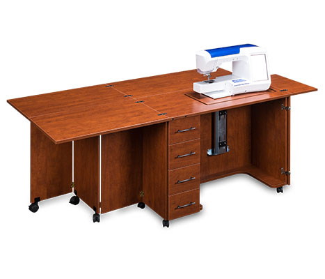 Image de SLVIA DESIGN Meuble pour courtepointe Quilter Dream – Modèle 1520 Cerisier