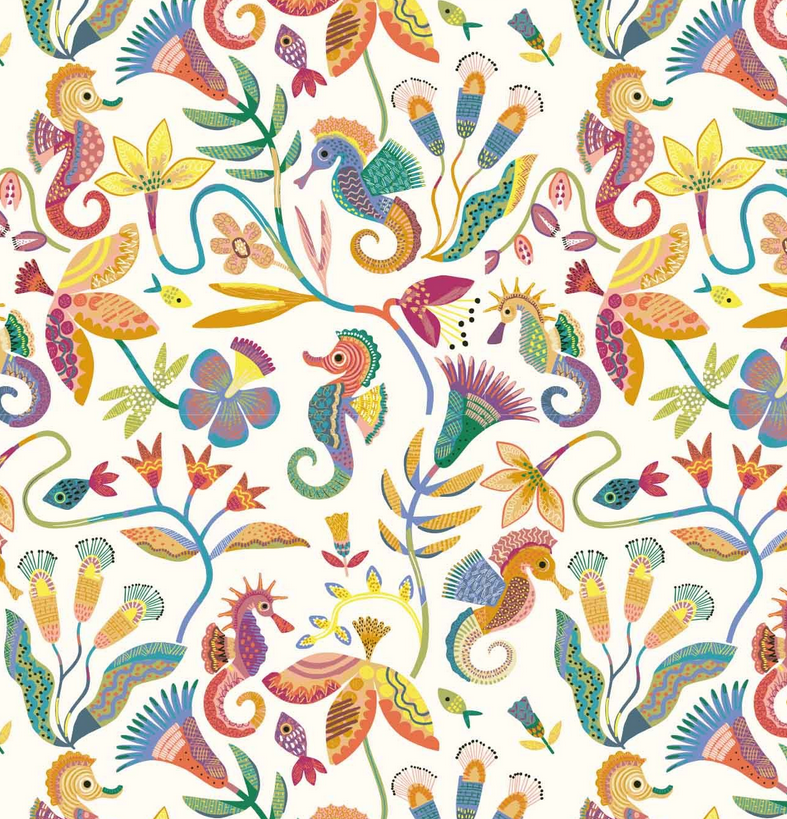 Image de Fond marin du Mexique  - Lycra imprim&eacute; 1/2 m