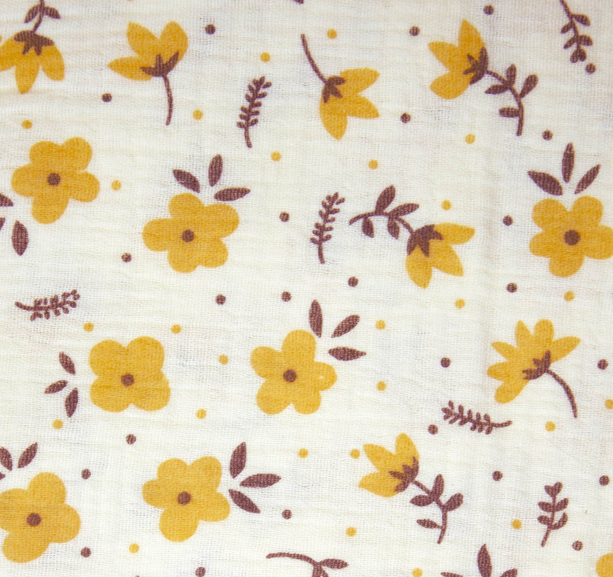 Image de Mousseline de Coton - Fleurs de renne 1/2 m