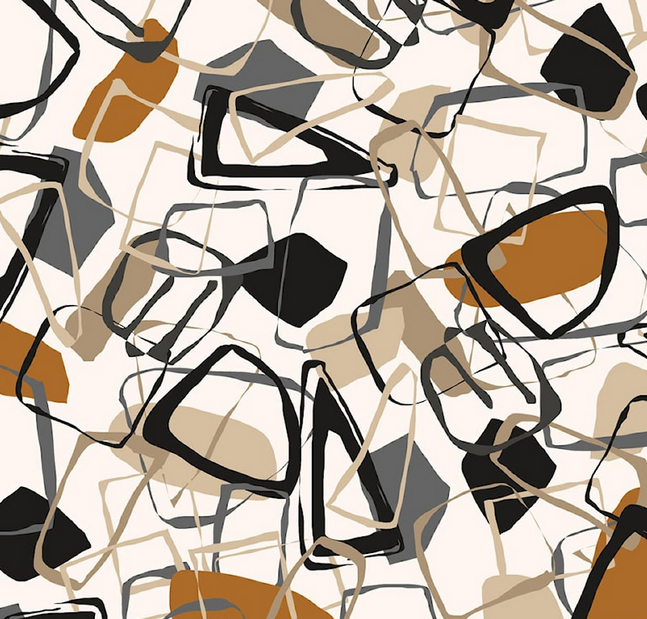 Image de Viscose - G&eacute;o couleurs terreuses 1/2 m