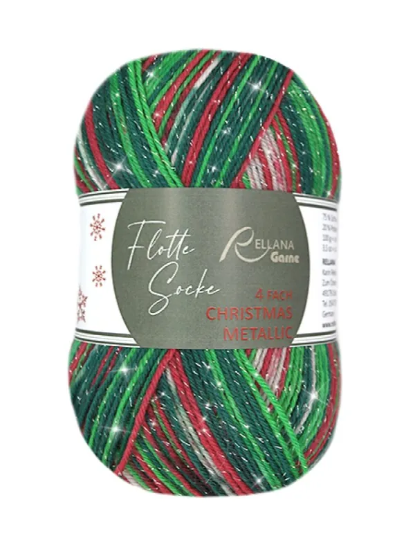 Image de Rellana Garne Flotte Sock Christmas Metallic