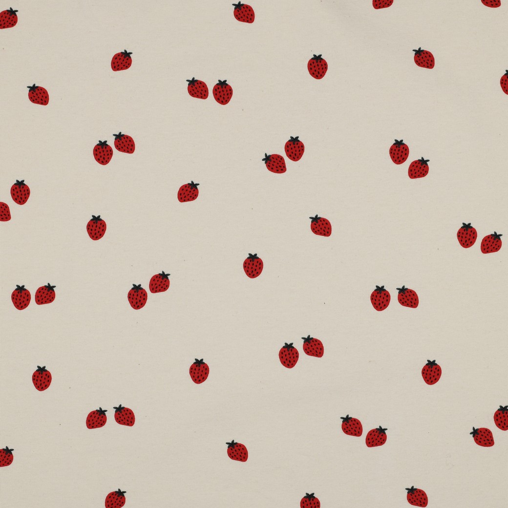 Image de Fraises - Jersey GOTS 1/2 m