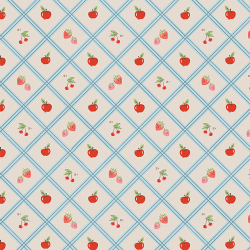 Image de ''Minimo'' Coton - Carreaux cerise 1/2 m