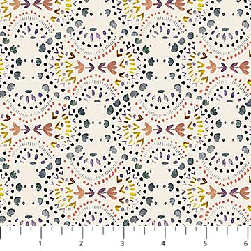 Image de ''Wild at Heart'' Coton - D&eacute;coratifs fond cr&egrave;me 1/2 m