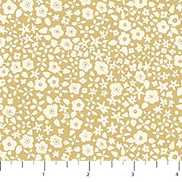 Image de ''Wild at Heart'' Coton - Petites fleurs dor&eacute;es 1/2 m