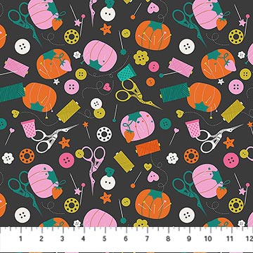 Image de ''Bits & Bobs'' Coton - Mercerie Noire 1/2 m