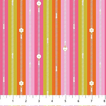 Image de ''Bits & Bobs'' Coton - Zippers Orange 1/2 m