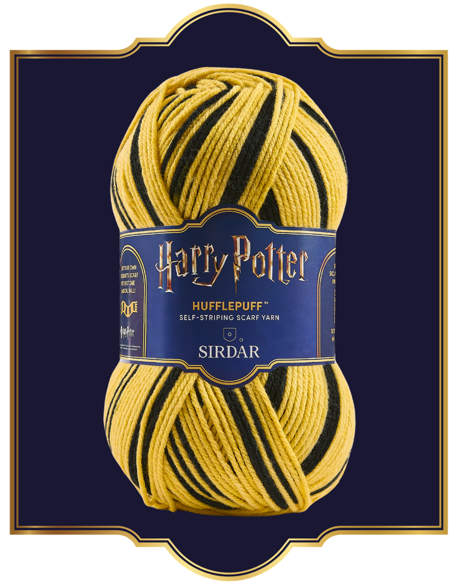 Image de SIRDAR - Harry Potter&trade; Fil &agrave; &eacute;charpe &agrave; motifs ray&eacute;s - Poufsouffle